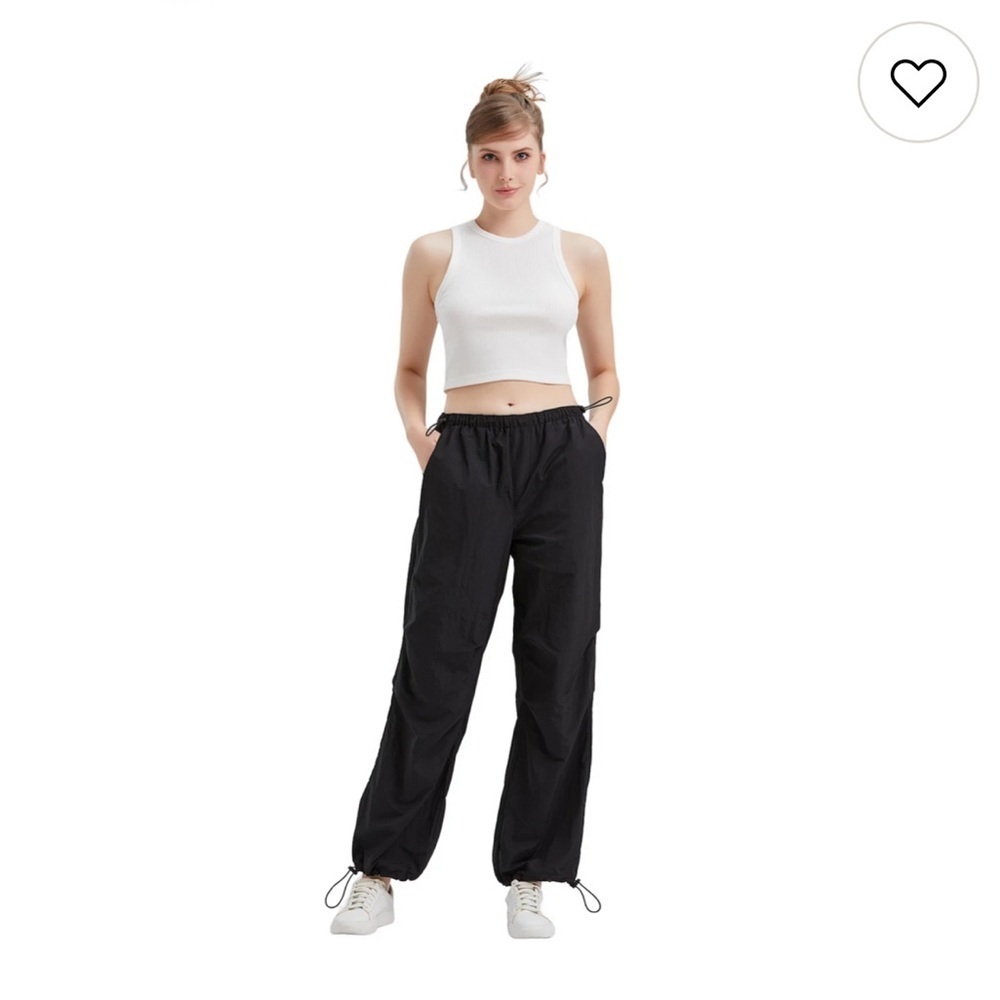 NWT Zoe By Zoe+Phoebe Parachute Toggle Joggers black
